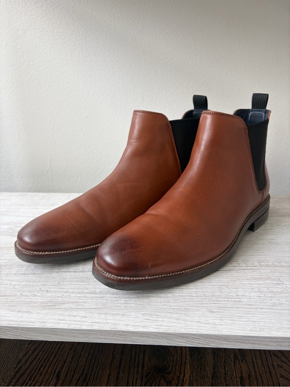 Men's Cole Hahn Brown Leather Chelsea Boots